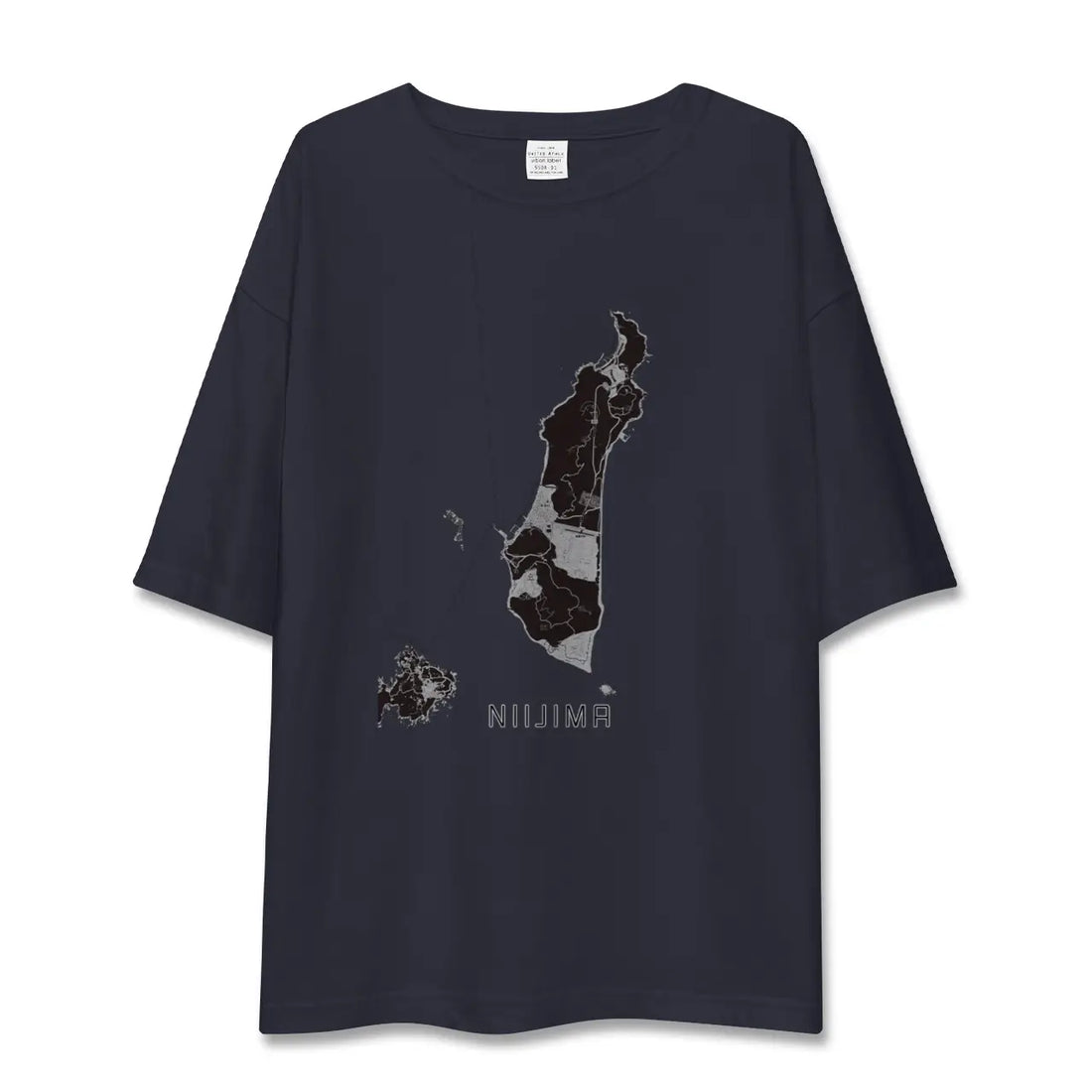 【新島（東京都）】地図柄ビッグシルエットTシャツ
