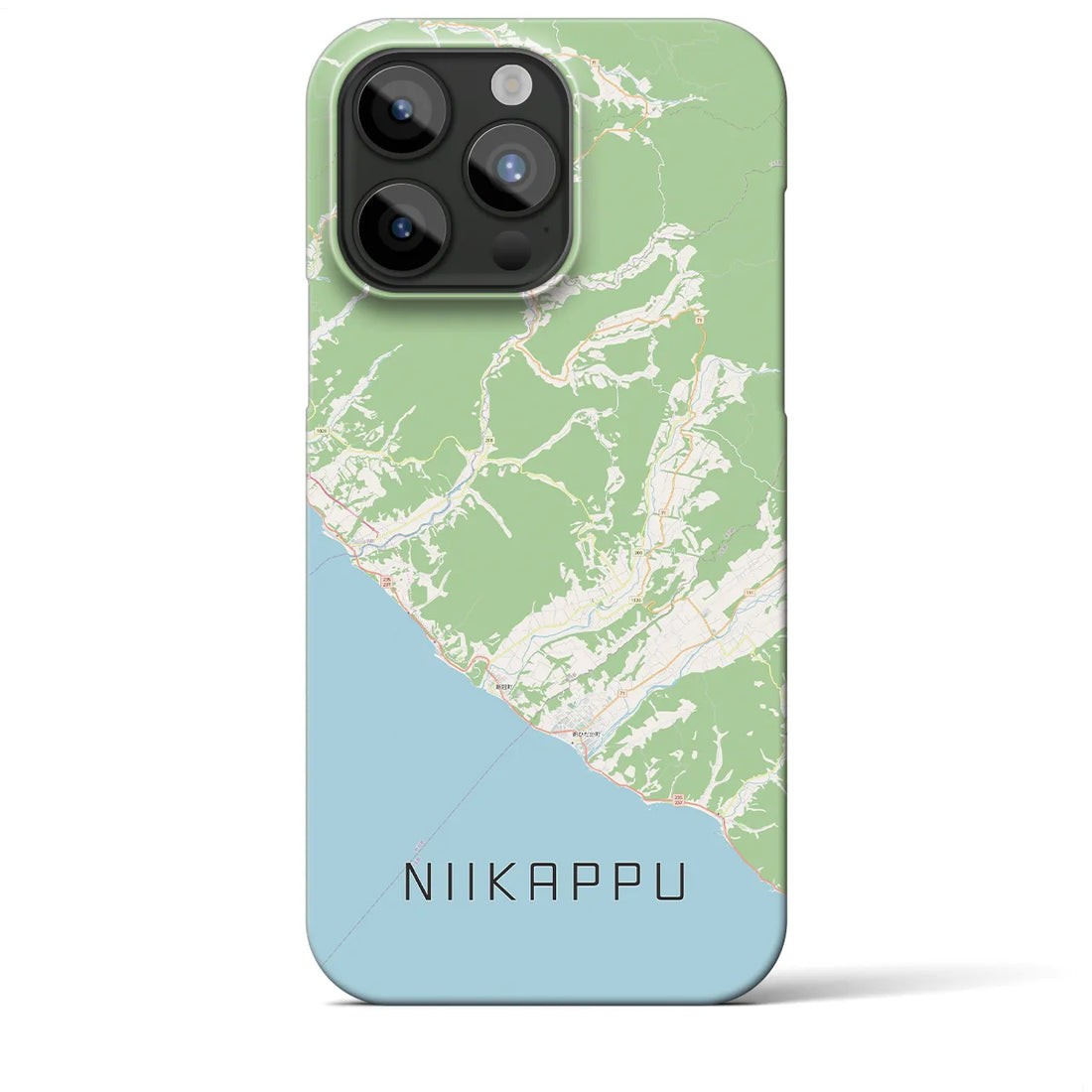 【新冠】地図柄iPhoneケース（バックカバータイプ・ナチュラル）iPhone 15 Pro Max 用