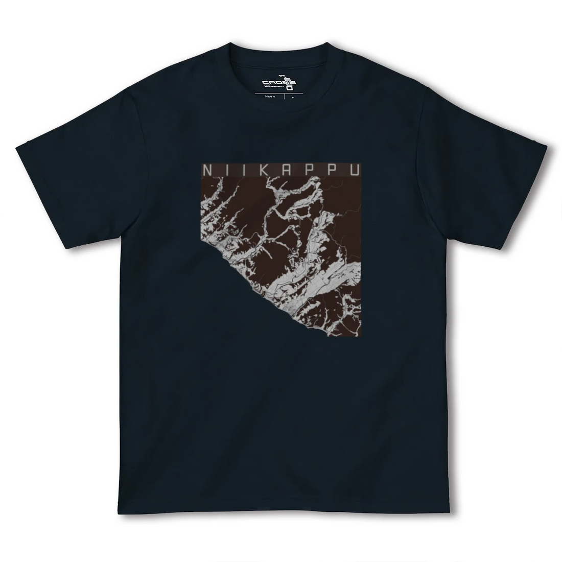 【新冠(北海道)】地図柄ヘビーウェイトTシャツ