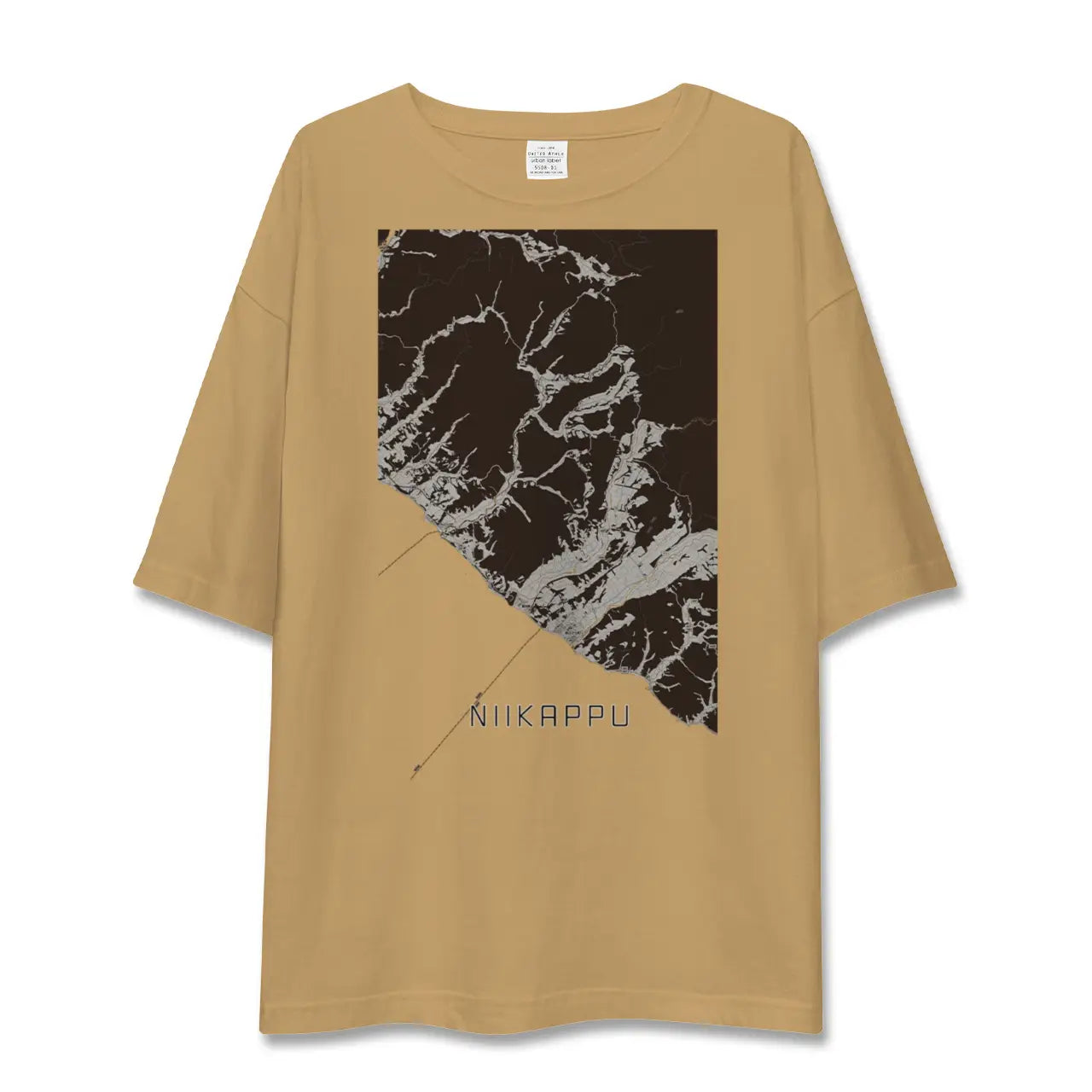 【新冠（北海道）】地図柄ビッグシルエットTシャツ