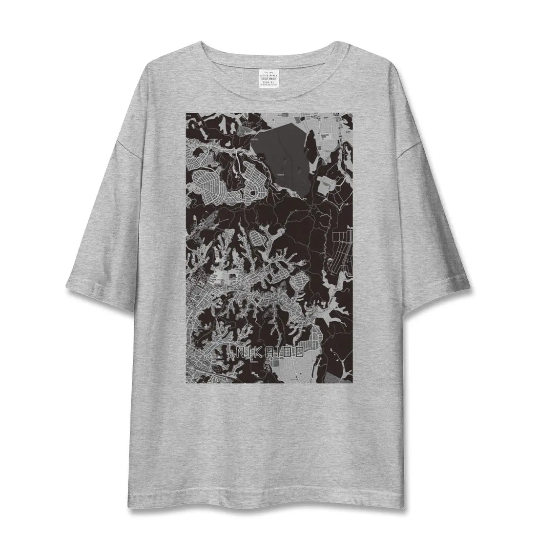 【二階堂(神奈川県)】地図柄ビッグシルエットTシャツ