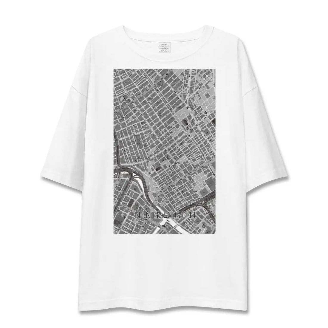 【人形町(東京都)】地図柄ビッグシルエットTシャツ