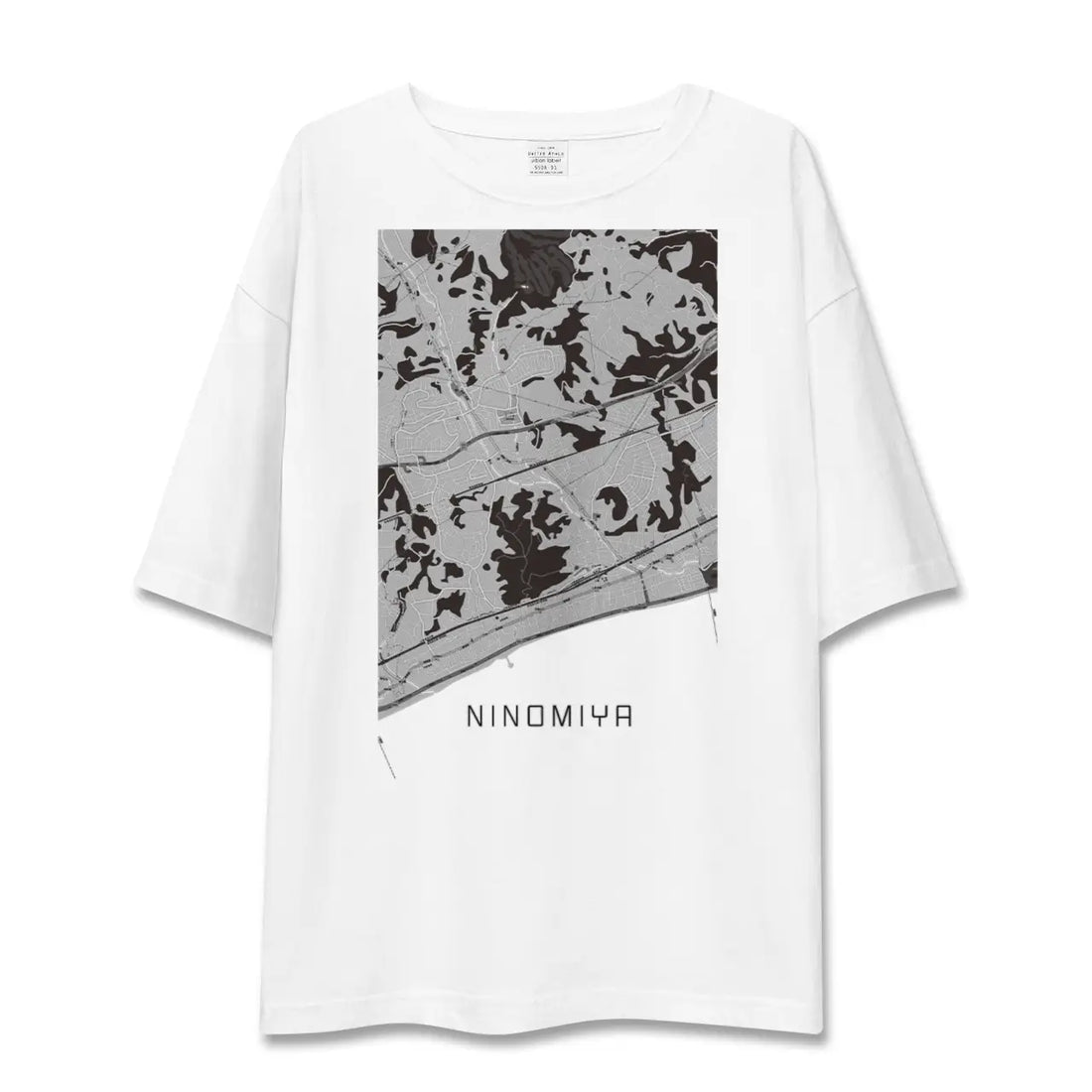 【二宮(神奈川県)】地図柄ビッグシルエットTシャツ