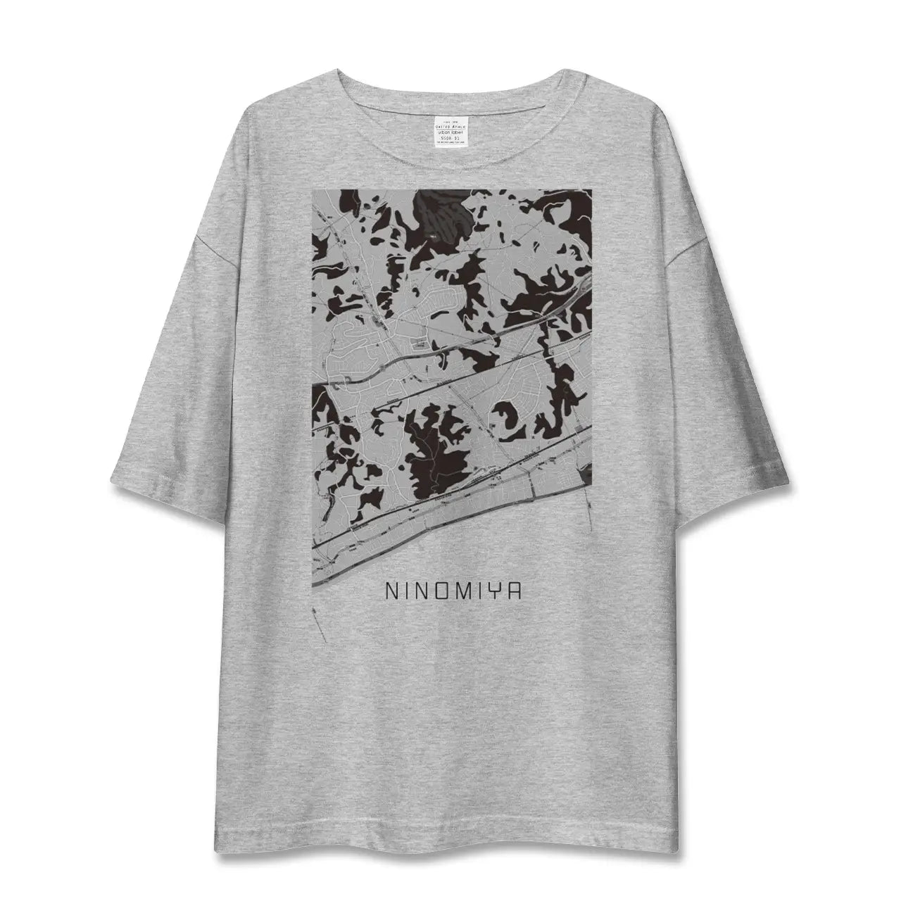 【二宮（神奈川県）】地図柄ビッグシルエットTシャツ