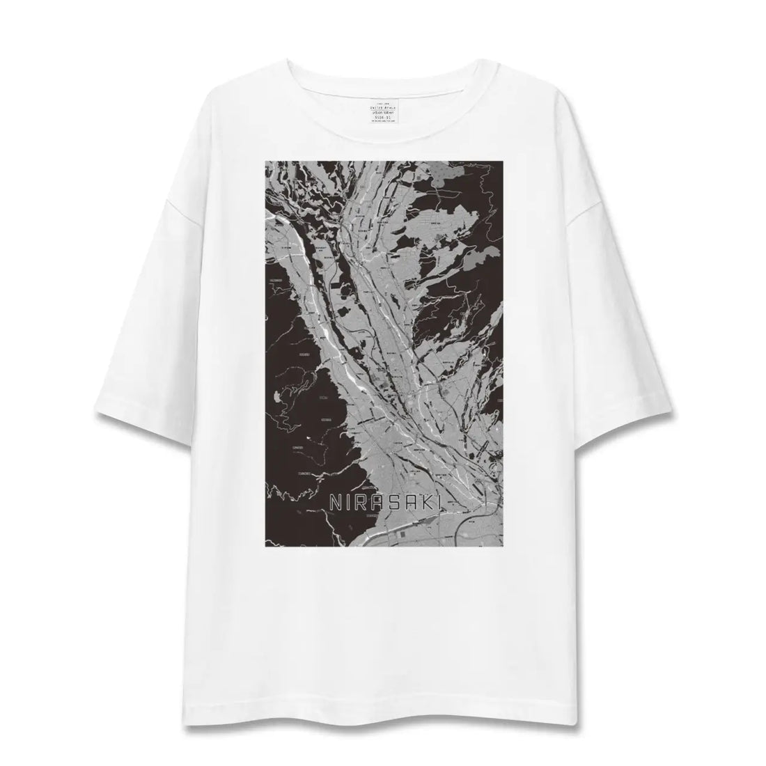 【韮崎(山梨県)】地図柄ビッグシルエットTシャツ