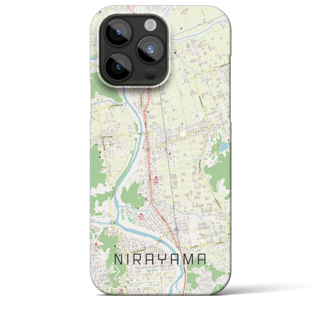 【韮山】地図柄iPhoneケース（バックカバータイプ・ナチュラル）iPhone 15 Pro Max 用