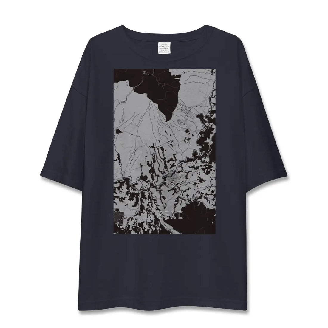 【ニセコ（北海道）】地図柄ビッグシルエットTシャツ