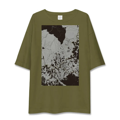 【ニセコ（北海道）】地図柄ビッグシルエットTシャツ