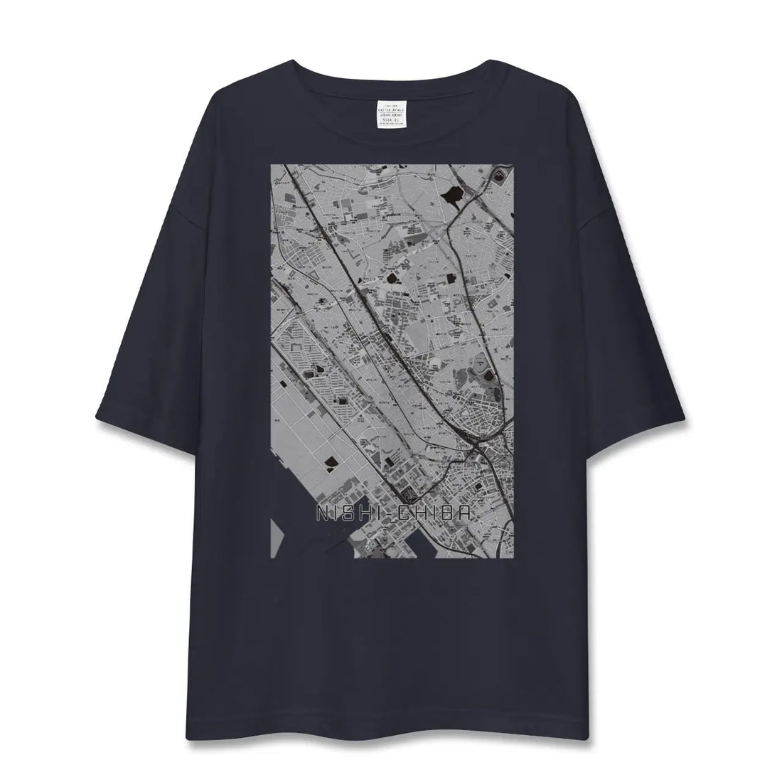 【西千葉（千葉県）】地図柄ビッグシルエットTシャツ