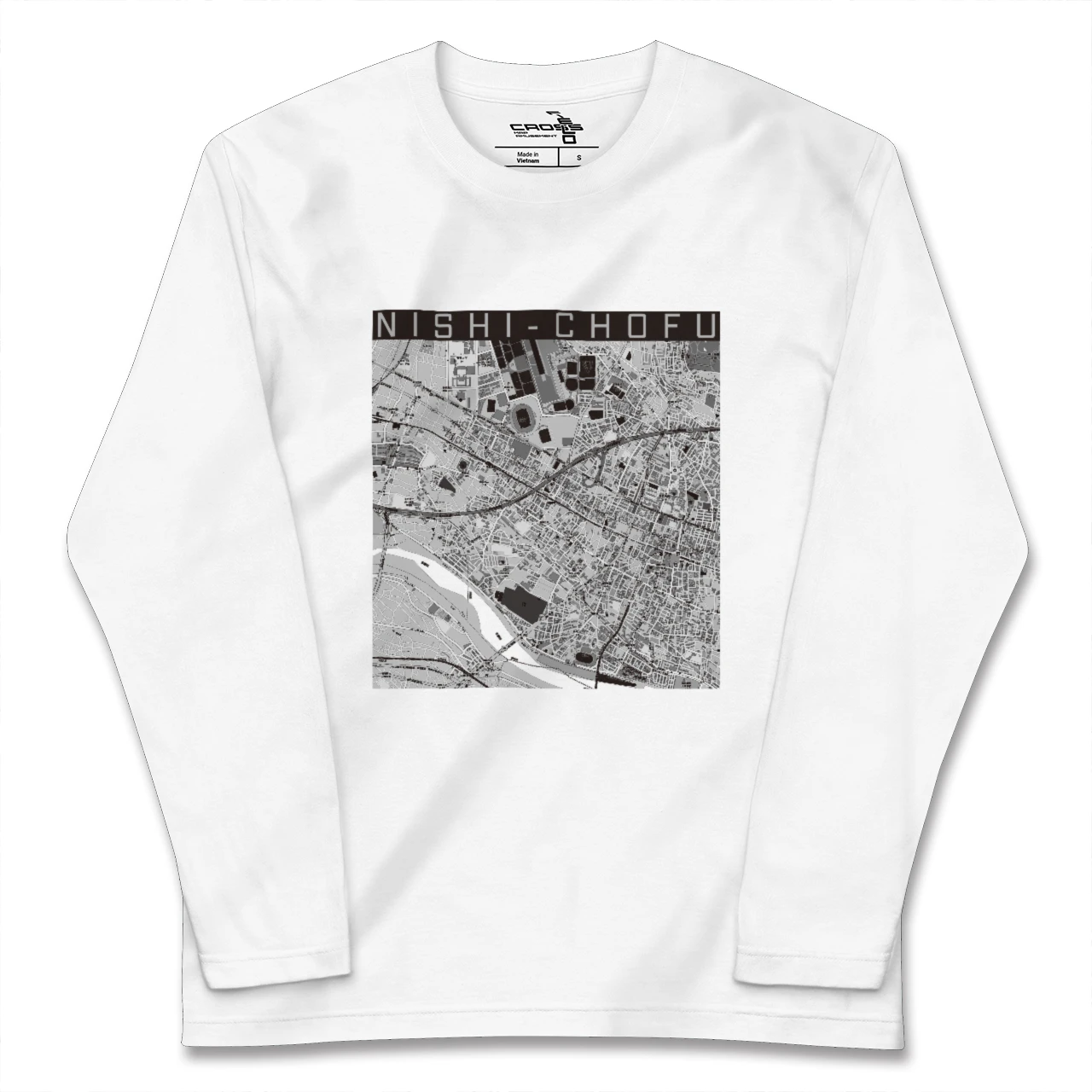 【西調布（東京都）】地図柄ロングスリーブTシャツ