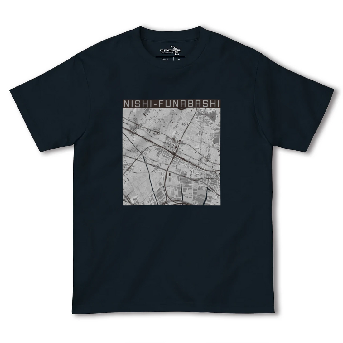 【西船橋(千葉県)】地図柄ヘビーウェイトTシャツ