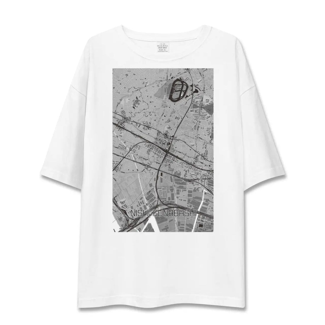 【西船橋（千葉県）】地図柄ビッグシルエットTシャツ