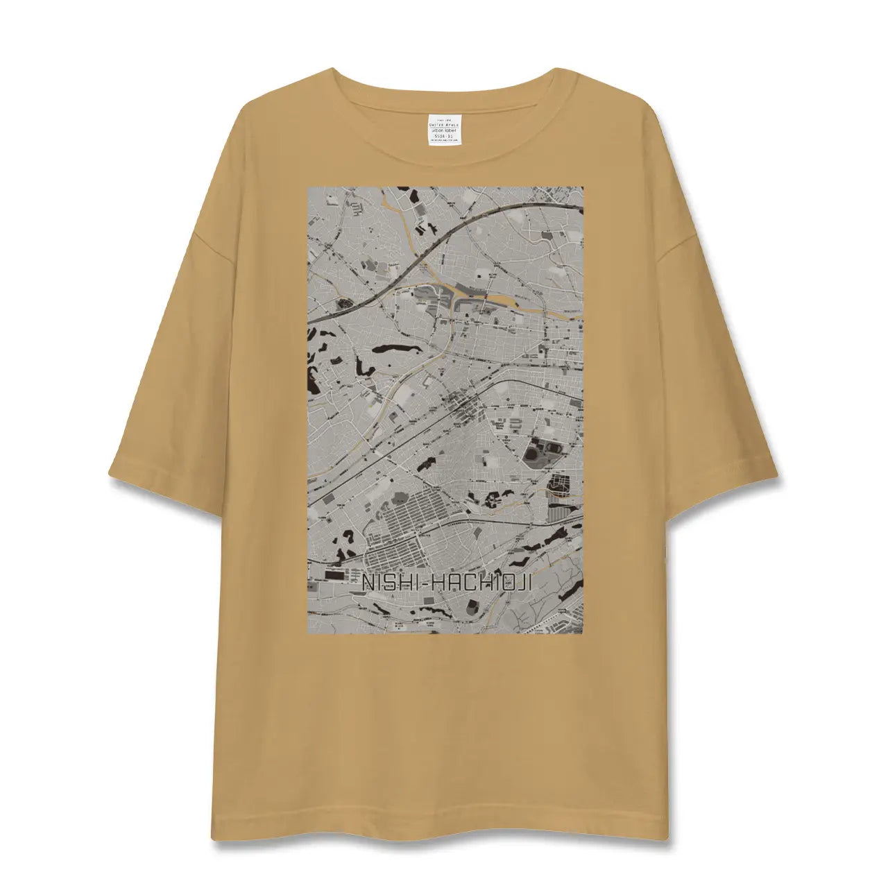 【西八王子（東京都）】地図柄ビッグシルエットTシャツ