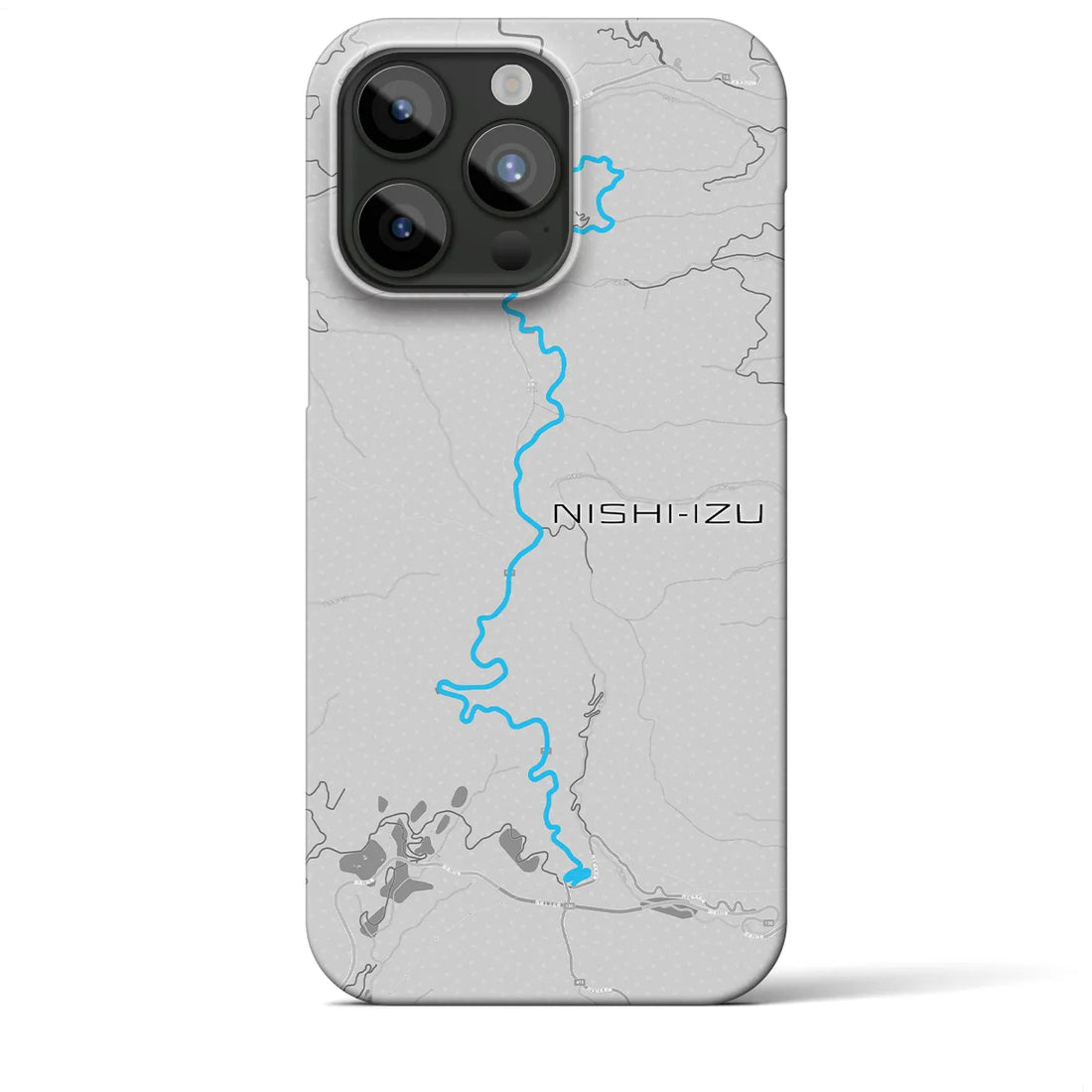 Recipro × Crossfield【西伊豆】地図柄iPhoneケース（バックカバータイプ・アッシュ）iPhone 15 Pro Max 用