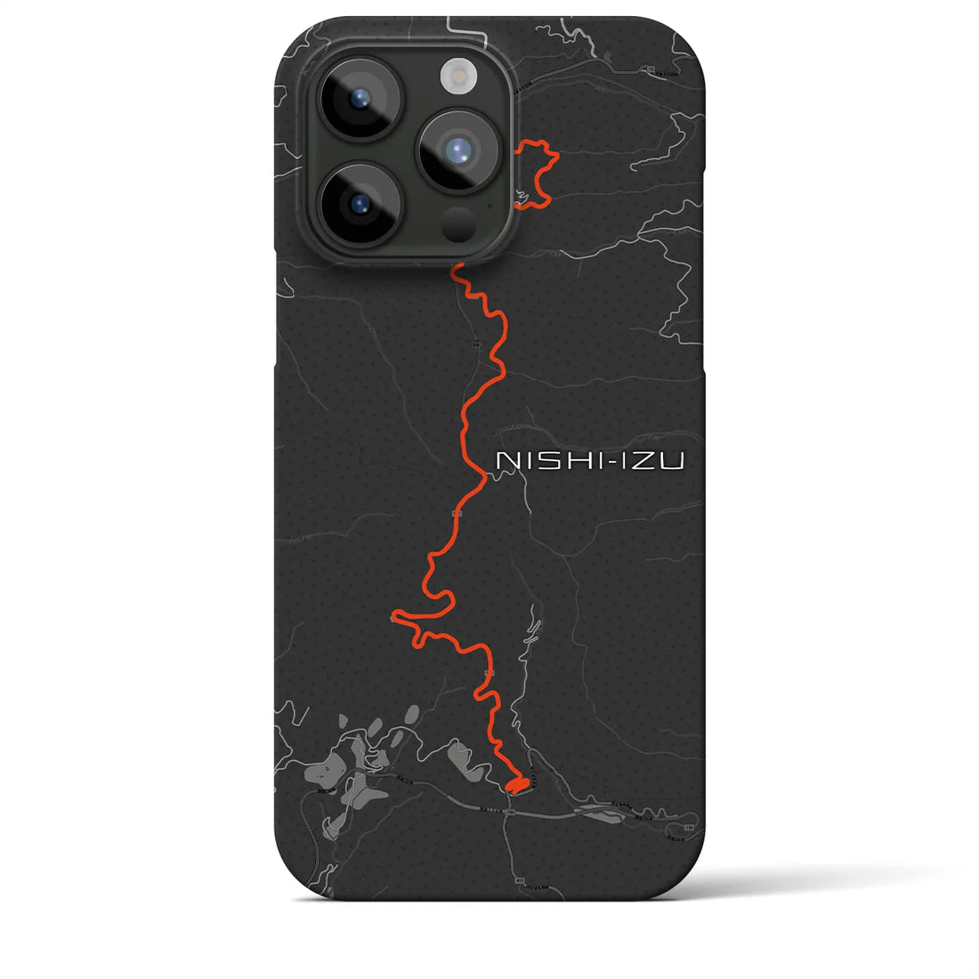 Recipro × Crossfield【西伊豆】地図柄iPhoneケース（バックカバータイプ・チャコール）iPhone 15 Pro Max 用