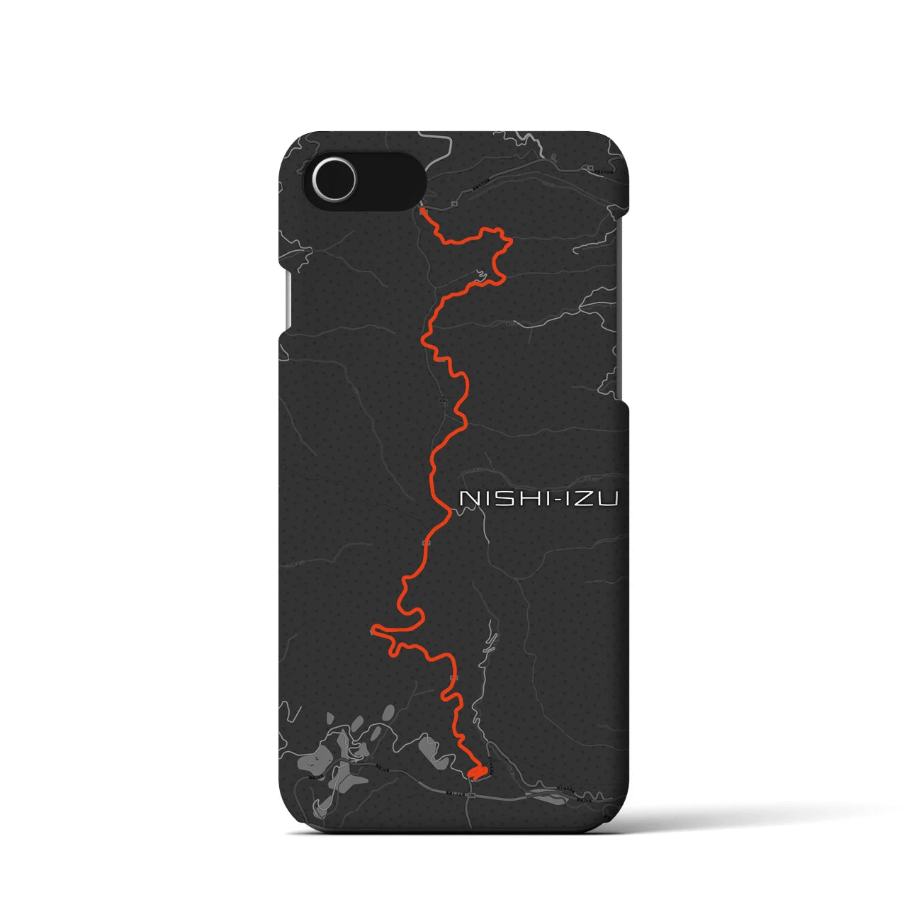 Recipro × Crossfield【西伊豆】地図柄iPhoneケース（バックカバータイプ・チャコール）iPhone SE（第3 / 第2世代） / 8 / 7 / 6s / 6 用