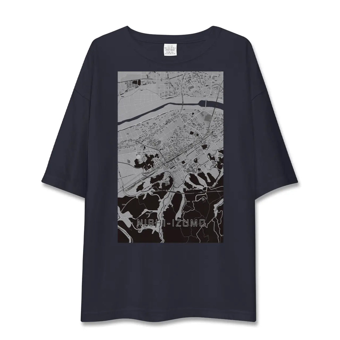 【西出雲(島根県)】地図柄ビッグシルエットTシャツ