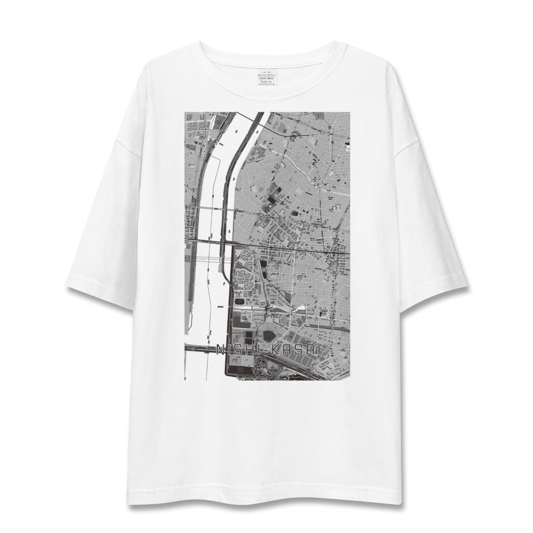 【西葛西(東京都)】地図柄ビッグシルエットTシャツ