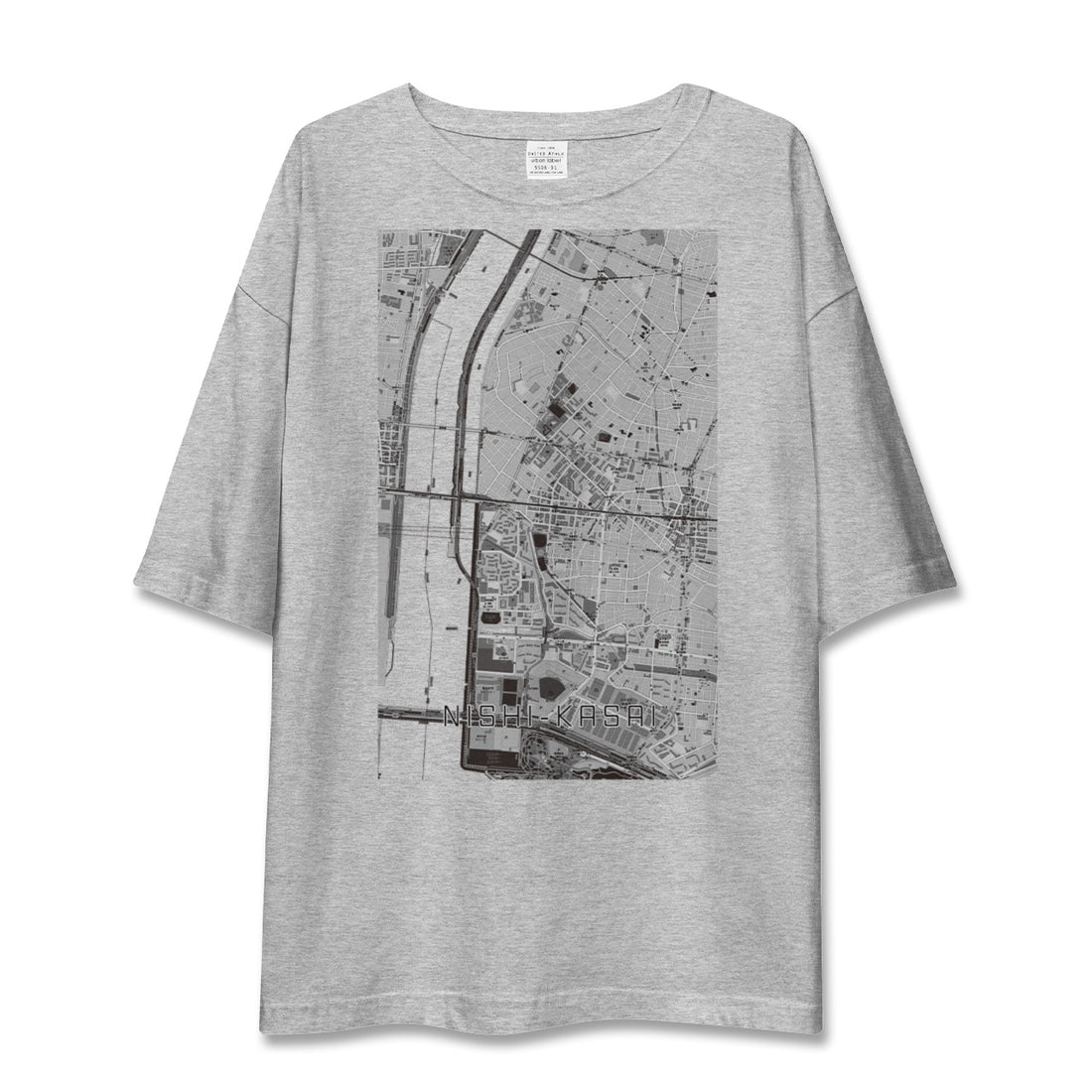 【西葛西（東京都）】地図柄ビッグシルエットTシャツ