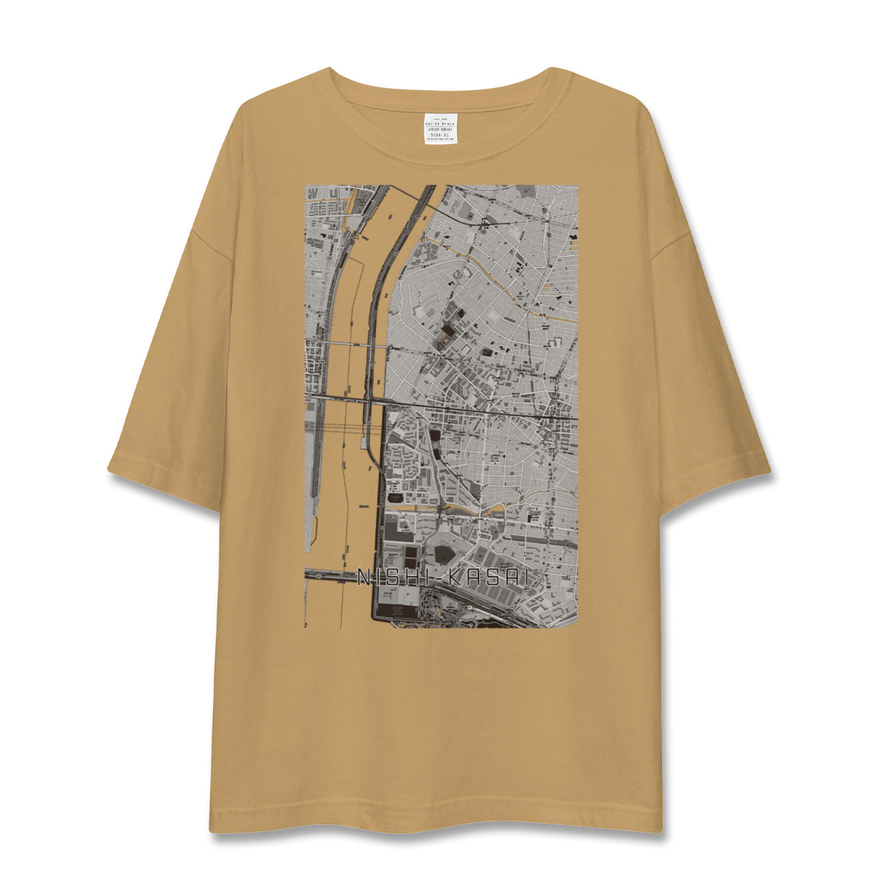 【西葛西（東京都）】地図柄ビッグシルエットTシャツ