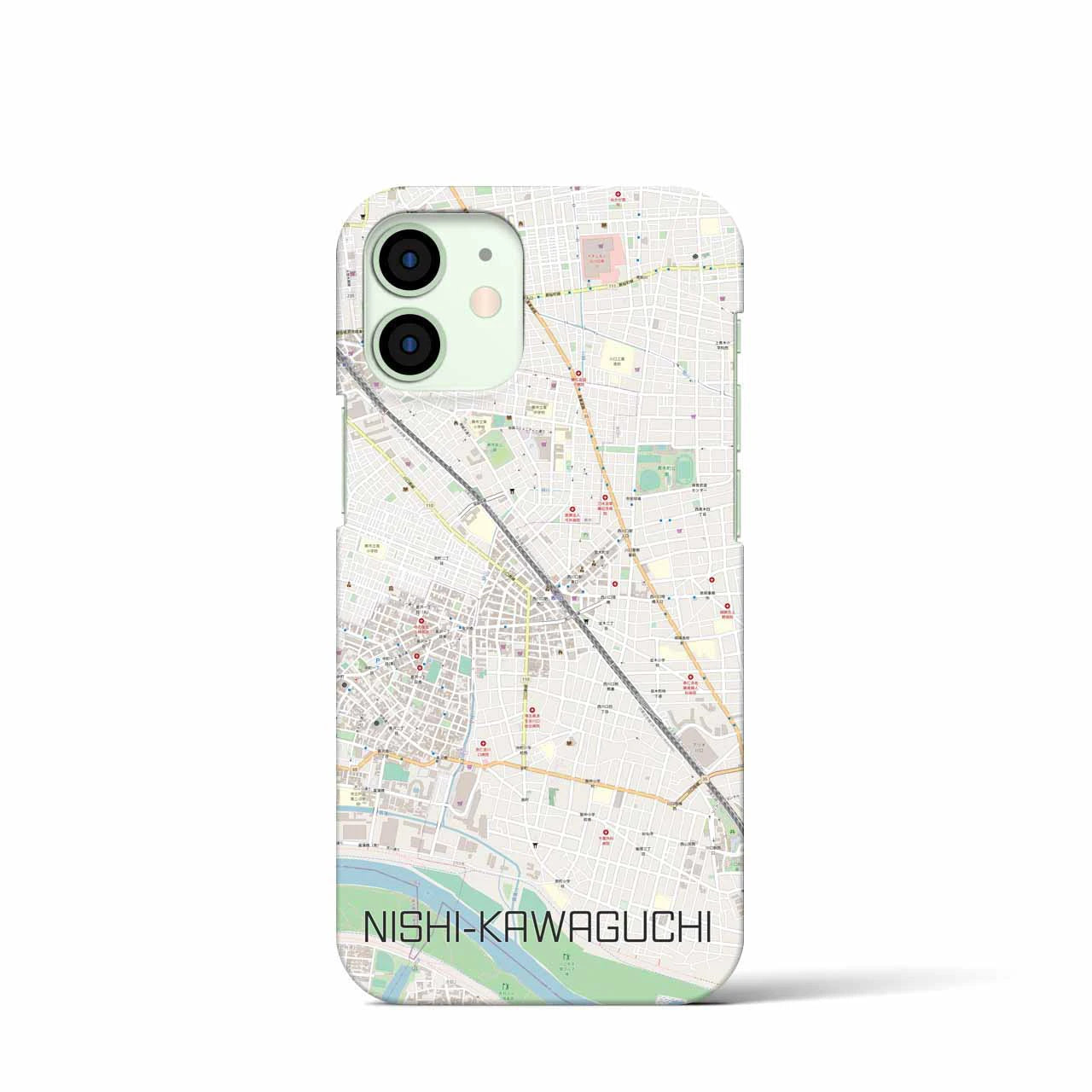 【西川口】地図柄iPhoneケース（バックカバータイプ・ナチュラル）iPhone 12 mini 用