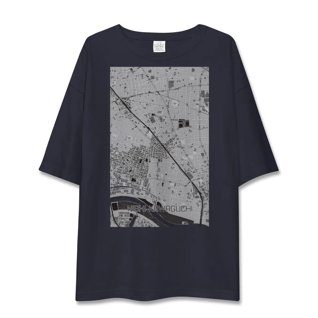 【西川口（埼玉県）】地図柄ビッグシルエットTシャツ