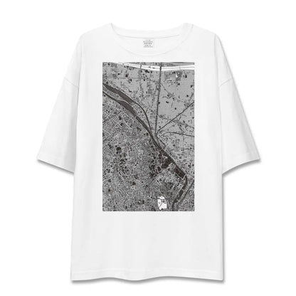 【西日暮里（東京都）】地図柄ビッグシルエットTシャツ
