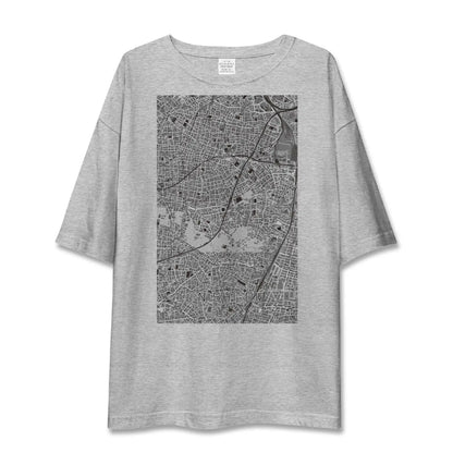 【西大井（東京都）】地図柄ビッグシルエットTシャツ