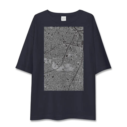 【西大井（東京都）】地図柄ビッグシルエットTシャツ