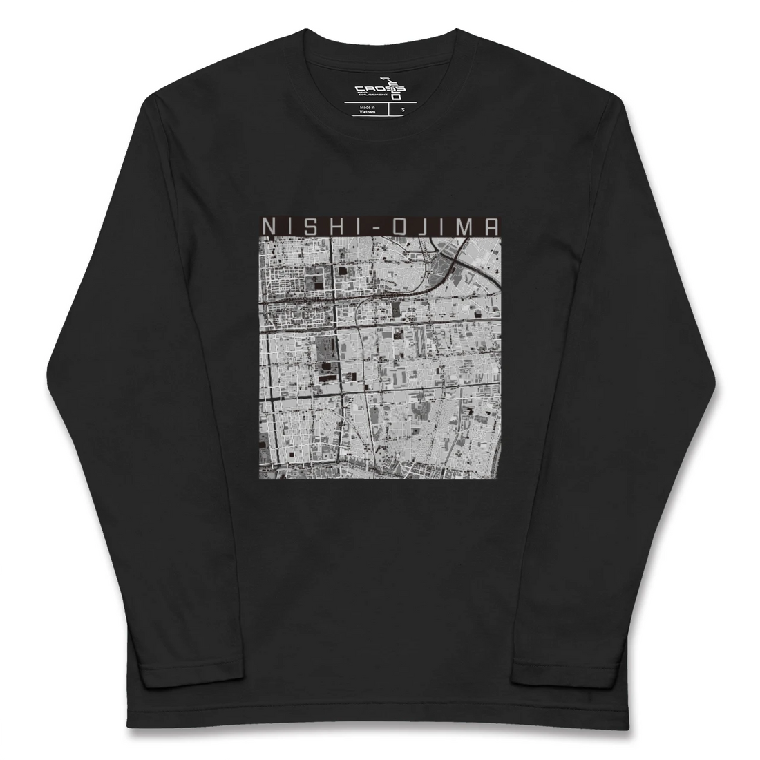 【西大島(東京都)】地図柄ロングスリーブTシャツ