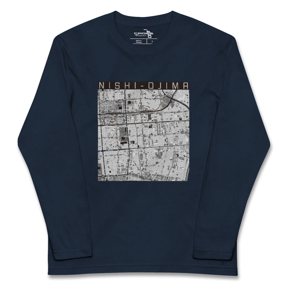 【西大島(東京都)】地図柄ロングスリーブTシャツ