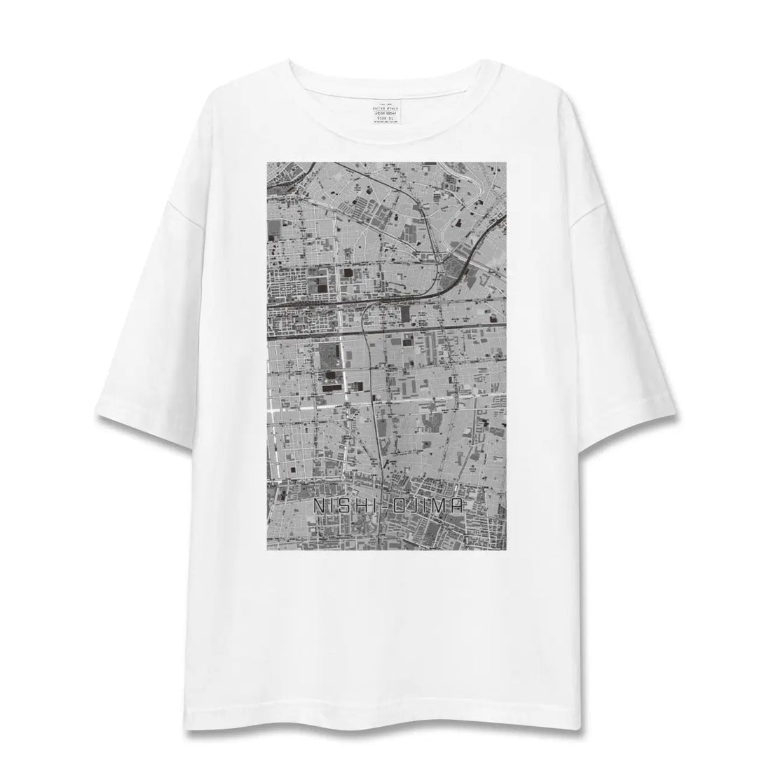 【西大島(東京都)】地図柄ビッグシルエットTシャツ