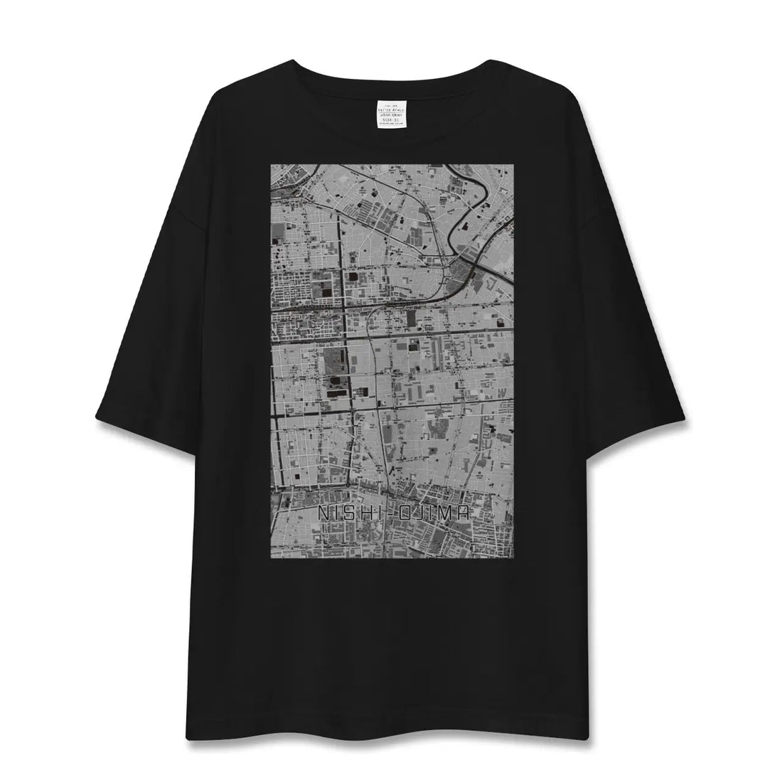 【西大島(東京都)】地図柄ビッグシルエットTシャツ