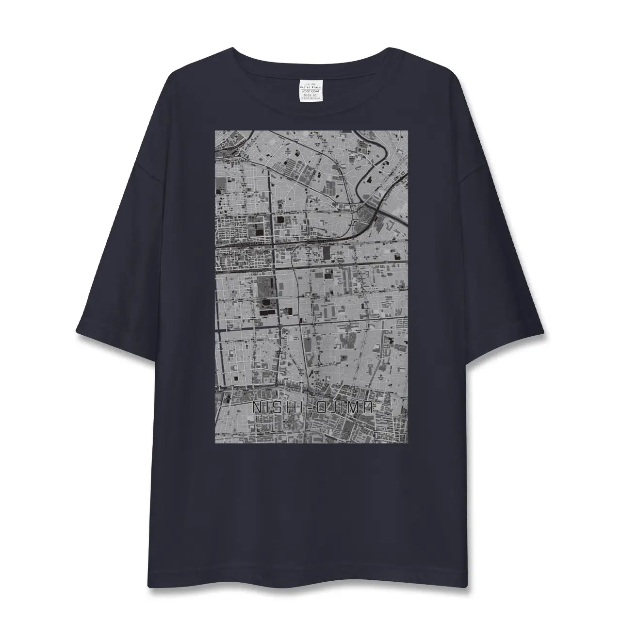 【西大島（東京都）】地図柄ビッグシルエットTシャツ