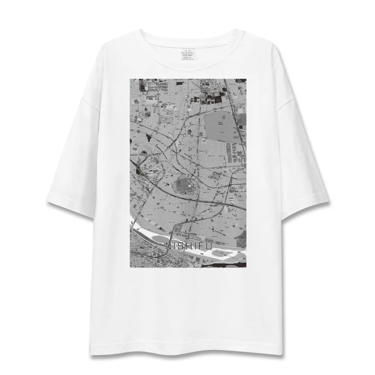 【西府（東京都）】地図柄ビッグシルエットTシャツ