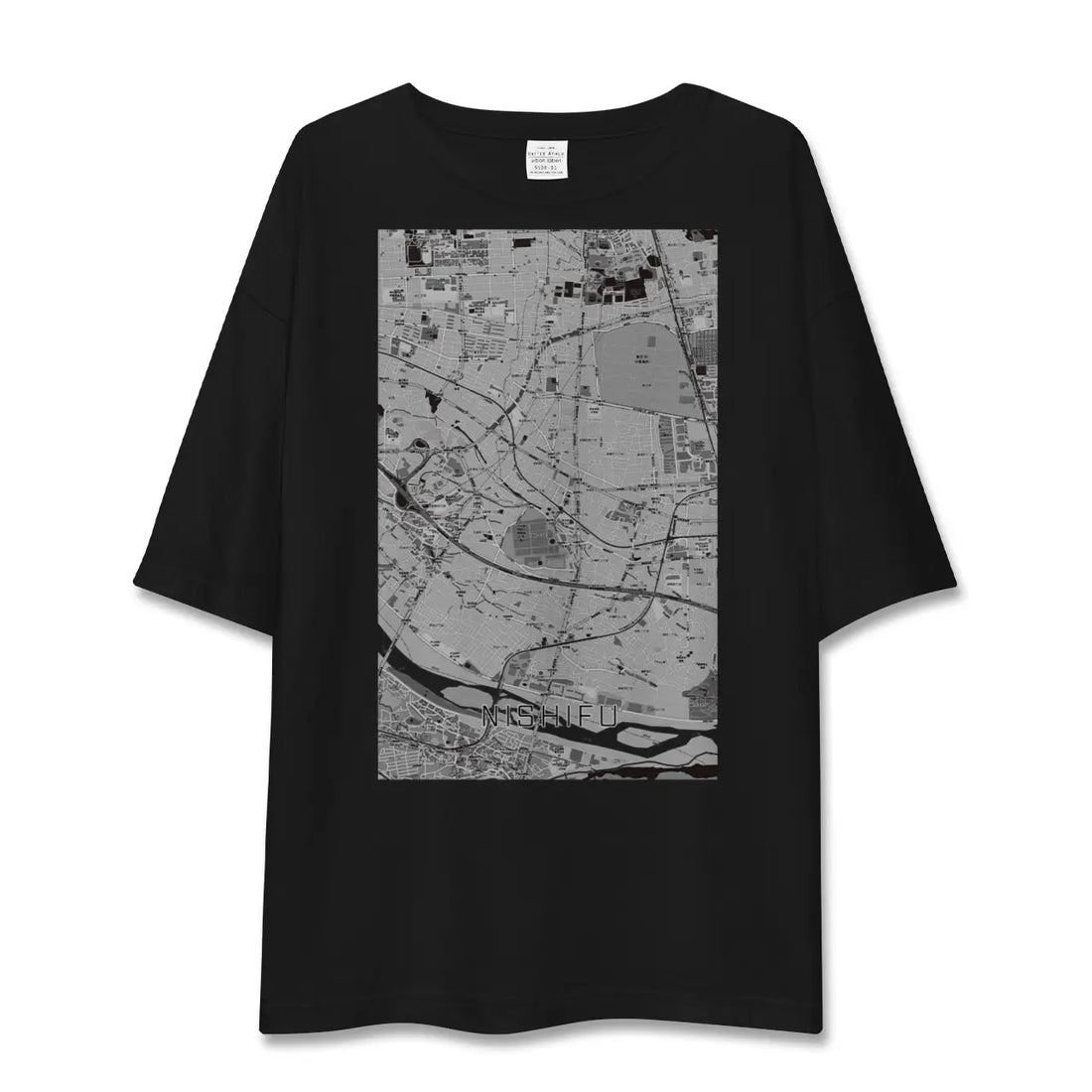 【西府（東京都）】地図柄ビッグシルエットTシャツ