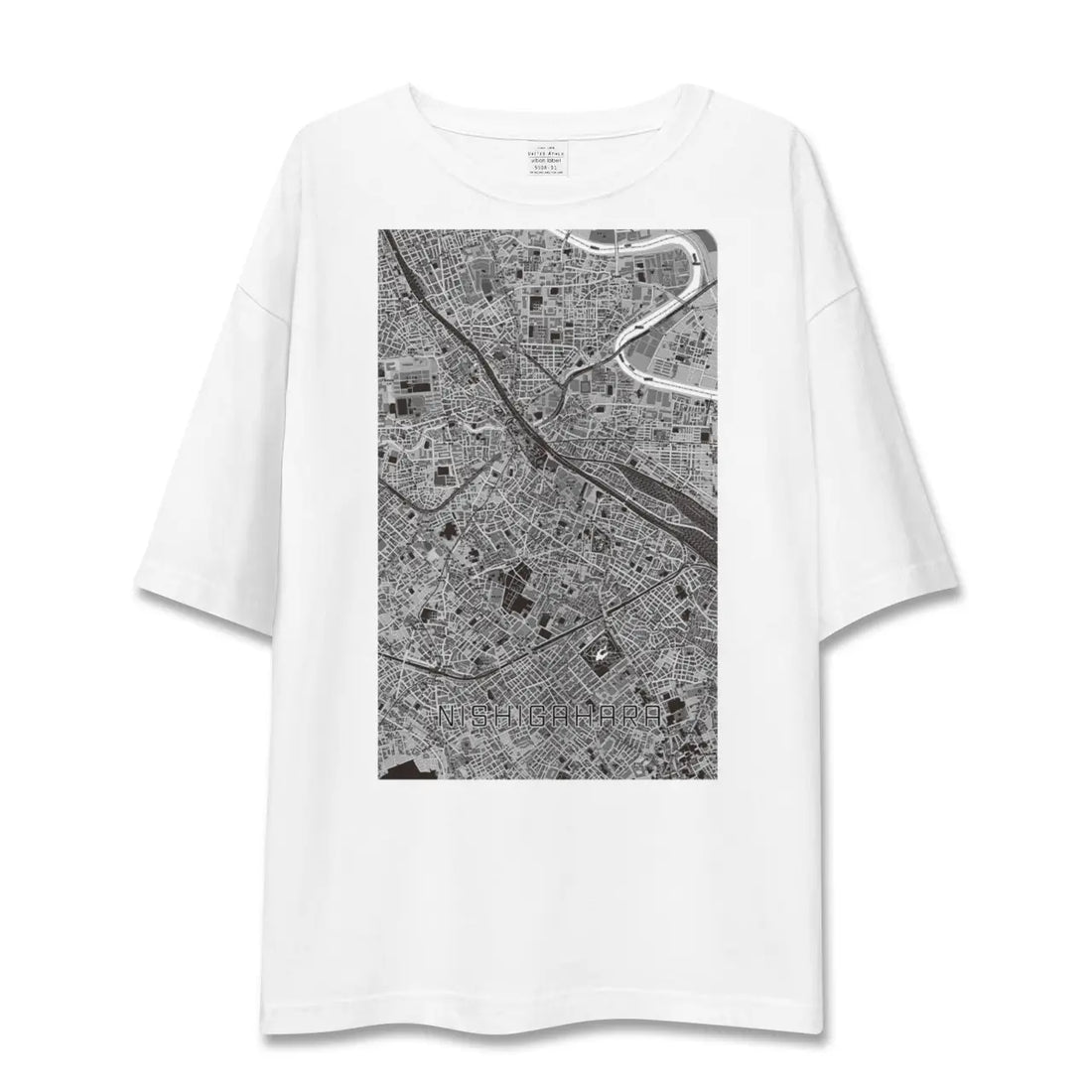 【西ケ原（東京都）】地図柄ビッグシルエットTシャツ