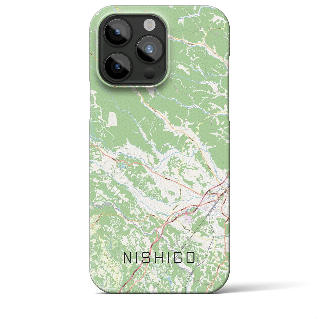 【西郷】地図柄iPhoneケース（バックカバータイプ・ナチュラル）iPhone 15 Pro Max 用