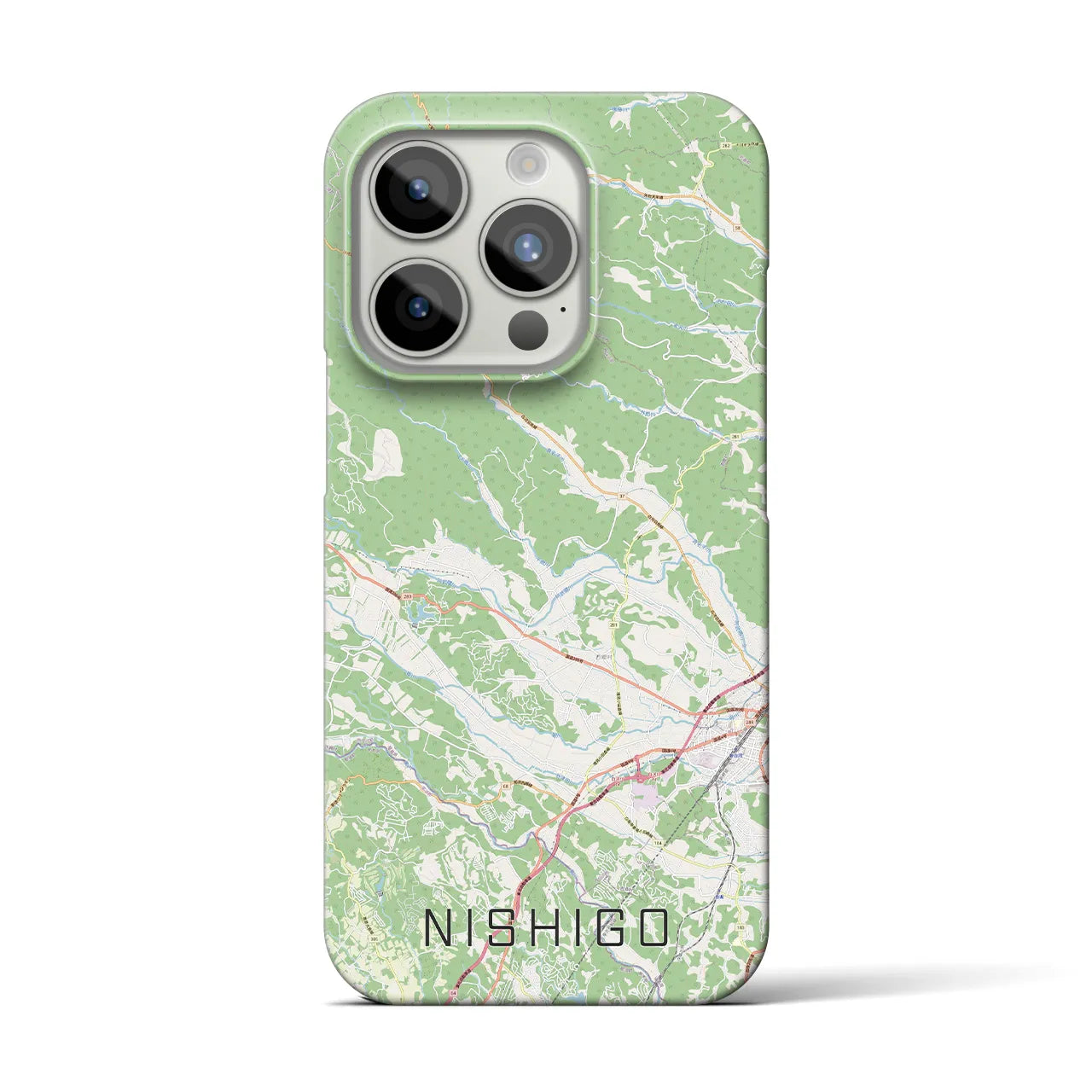 【西郷】地図柄iPhoneケース（バックカバータイプ・ナチュラル）iPhone 15 Pro 用