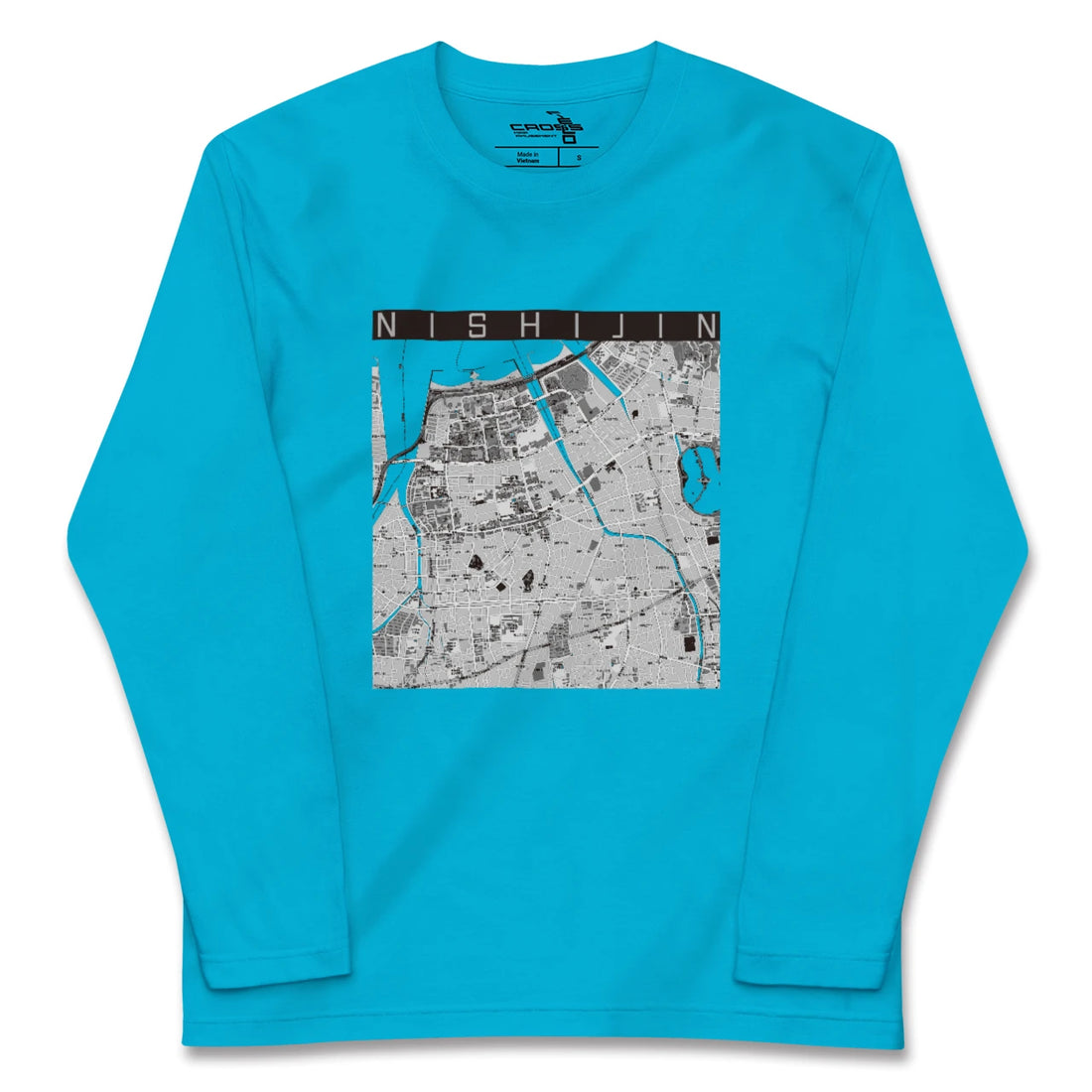 【西新(福岡県)】地図柄ロングスリーブTシャツ