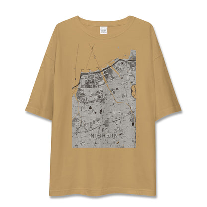 【西新（福岡県）】地図柄ビッグシルエットTシャツ