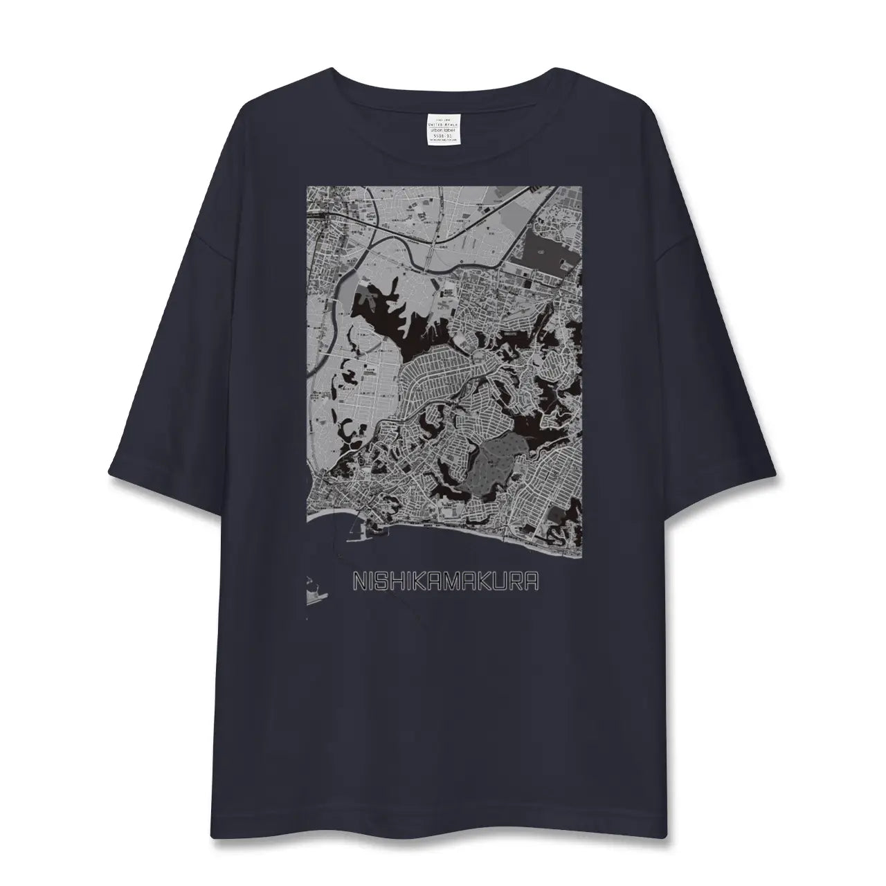 【西鎌倉（神奈川県）】地図柄ビッグシルエットTシャツ