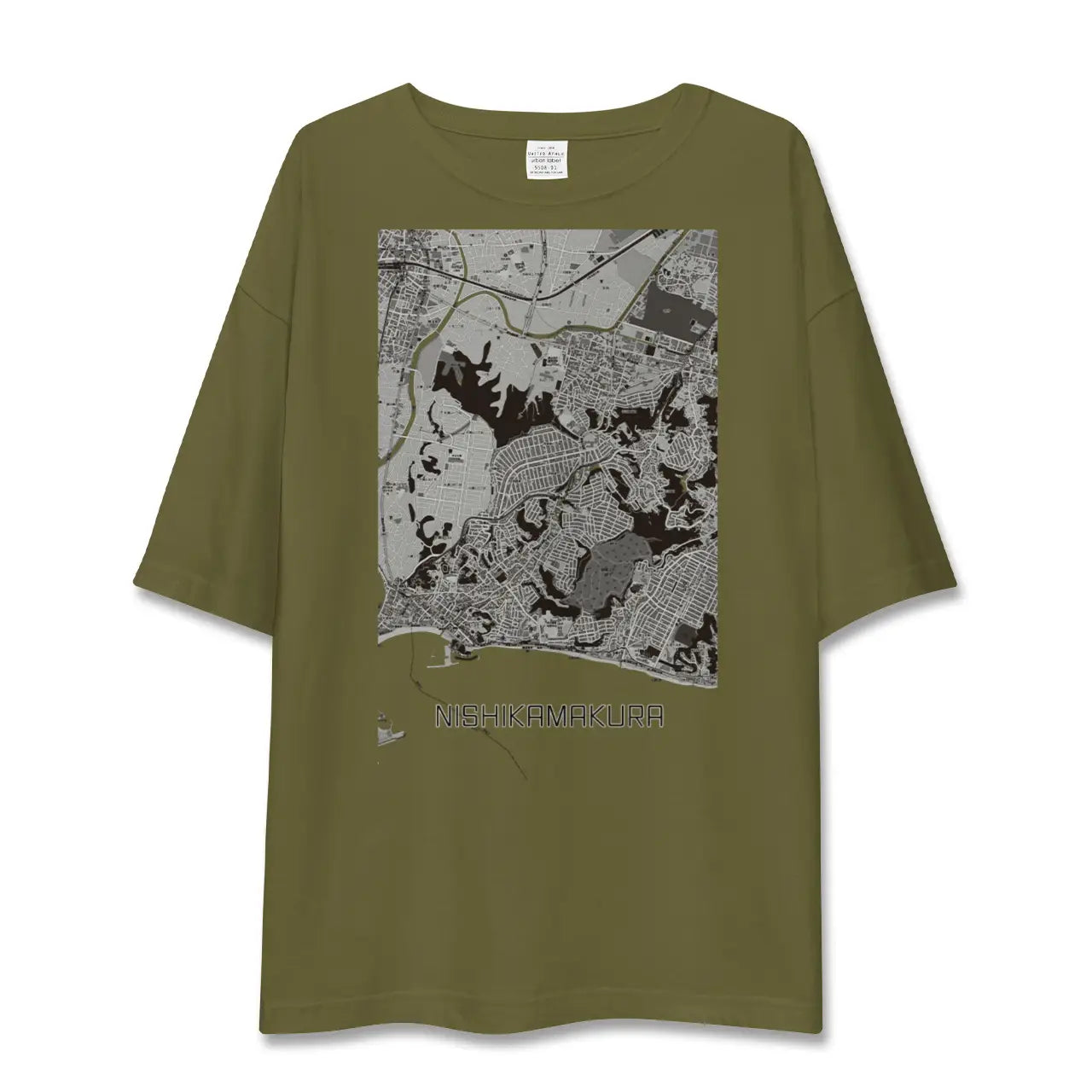 【西鎌倉（神奈川県）】地図柄ビッグシルエットTシャツ