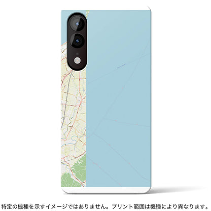 【西蒲（新潟県）】地図柄iPhoneケース（手帳タイプ）ナチュラル・iPhone 14 Pro 用