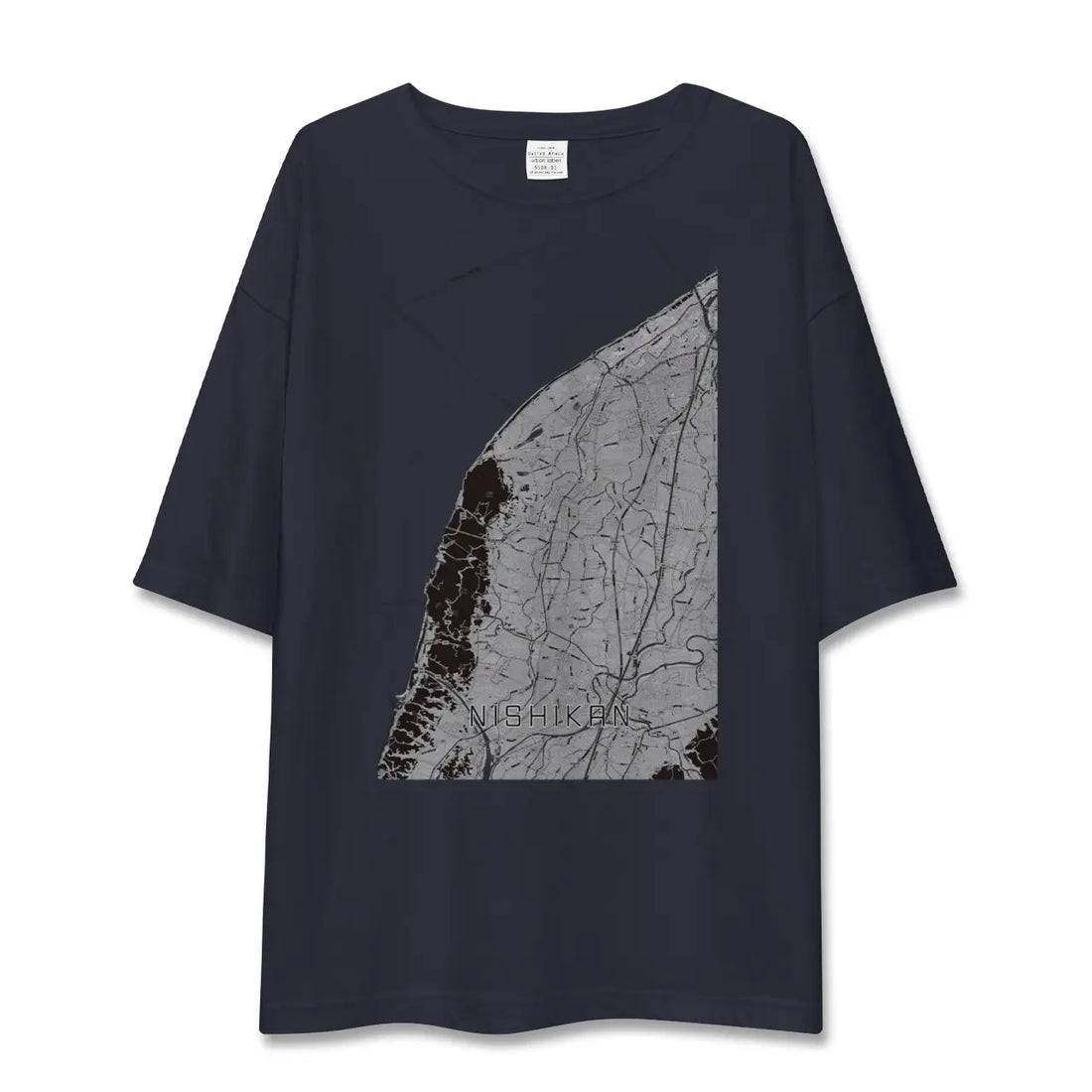 【西蒲(新潟県)】地図柄ビッグシルエットTシャツ