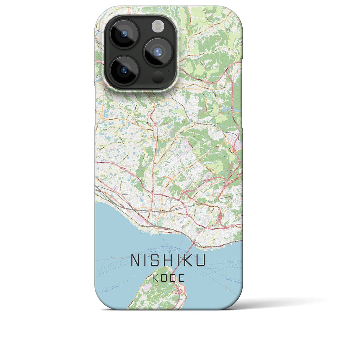 【西区（神戸市）】地図柄iPhoneケース（バックカバータイプ・ナチュラル）iPhone 15 Pro Max 用