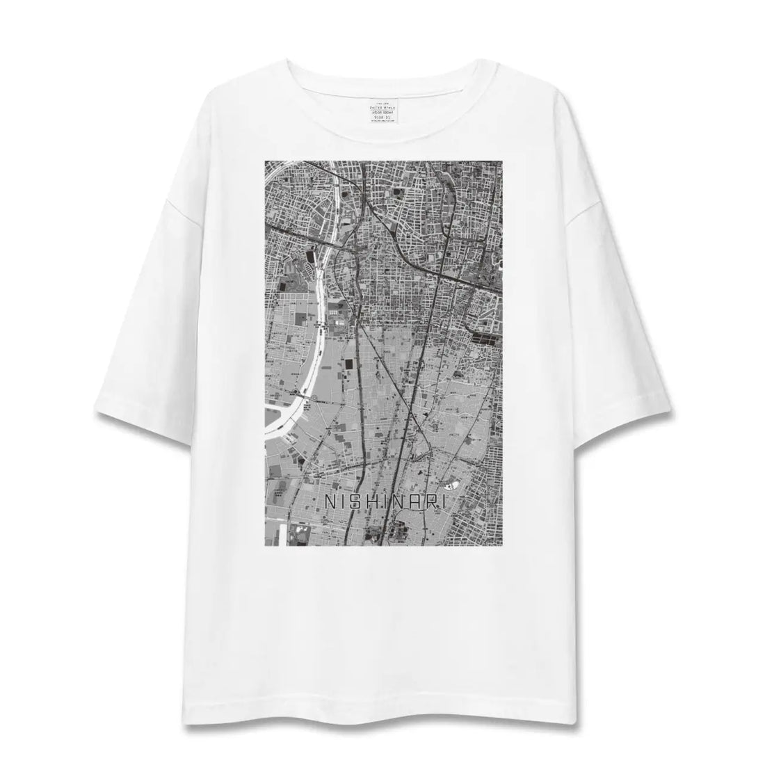 【西成（大阪府）】地図柄ビッグシルエットTシャツ