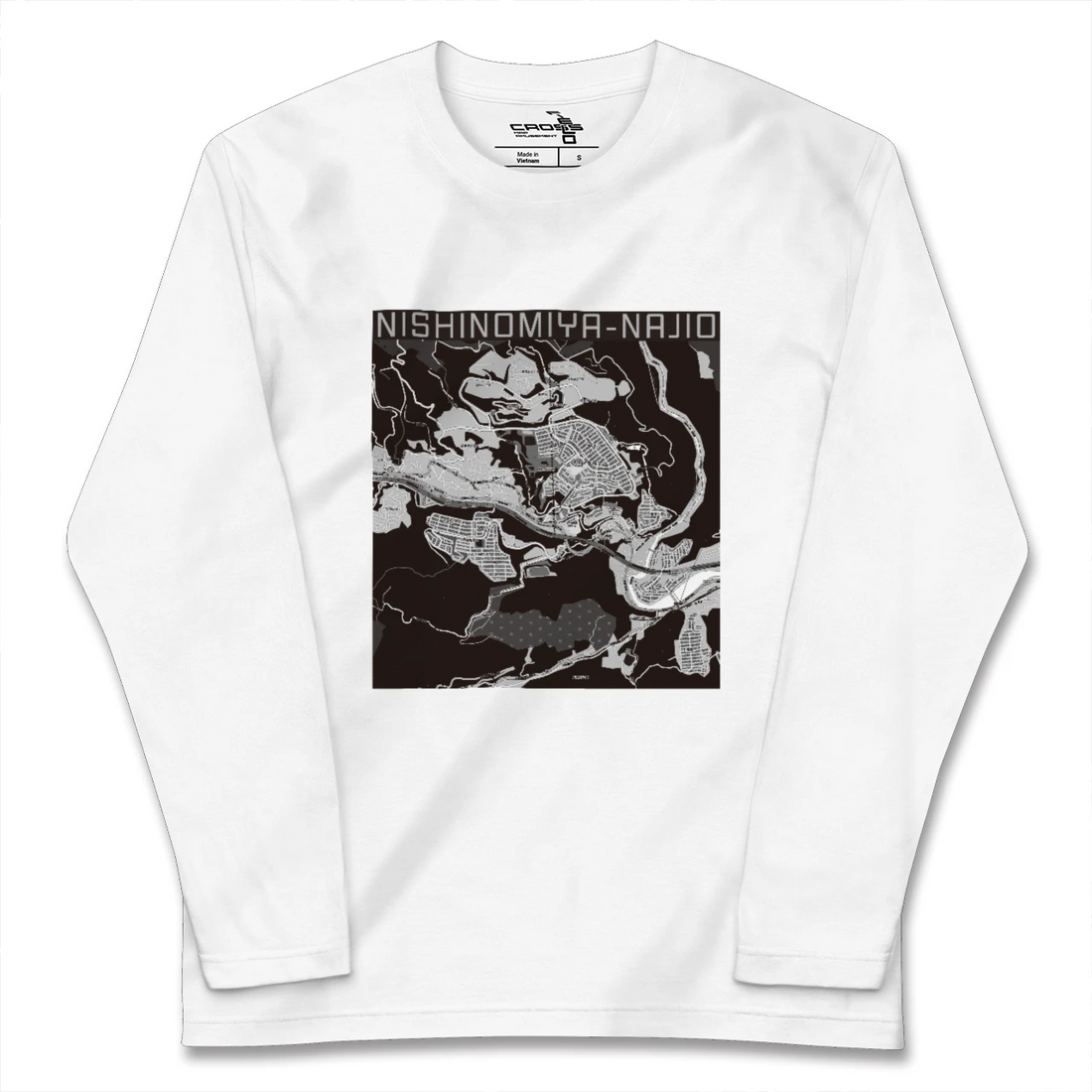 【西宮名塩(兵庫県)】地図柄ロングスリーブTシャツ