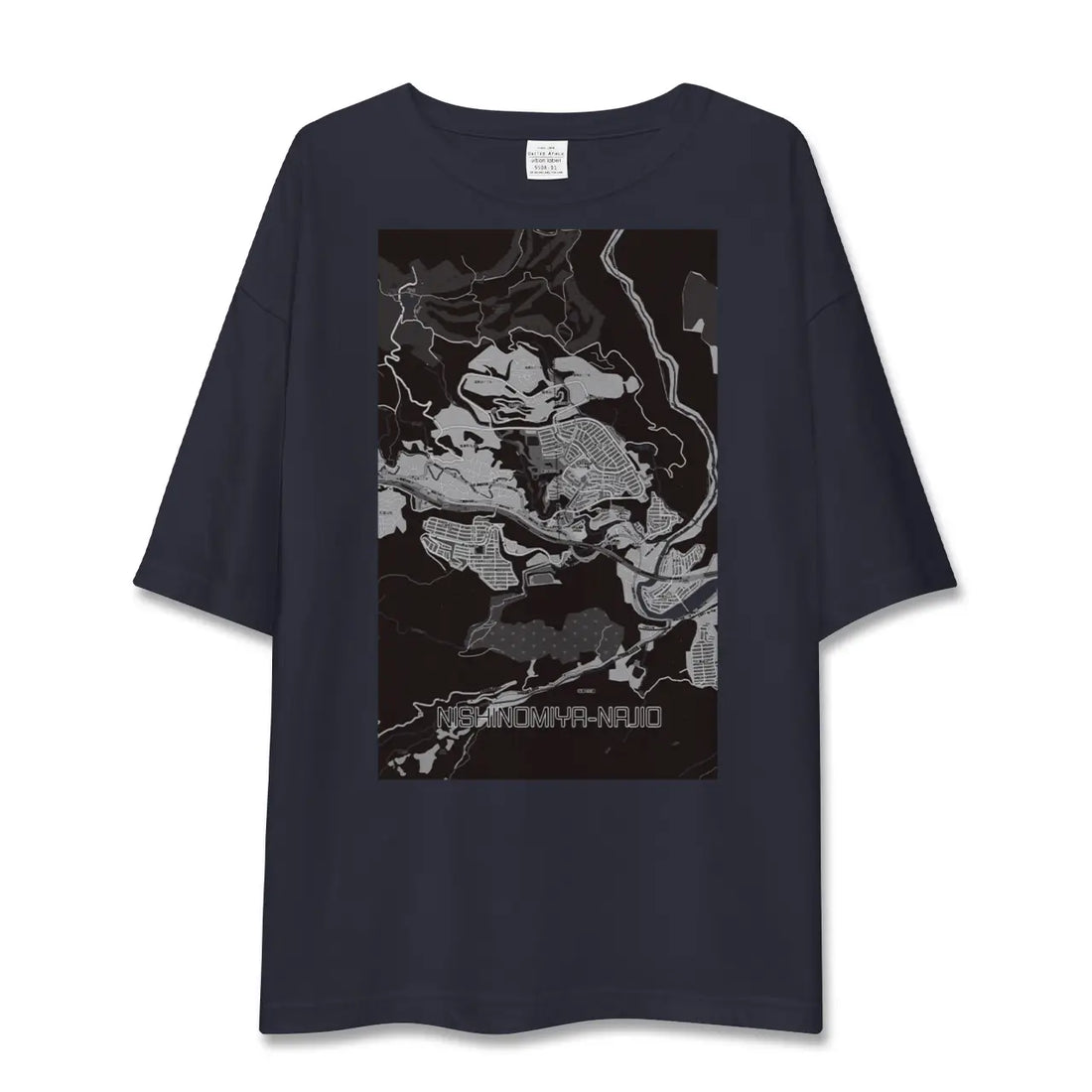 【西宮名塩(兵庫県)】地図柄ビッグシルエットTシャツ