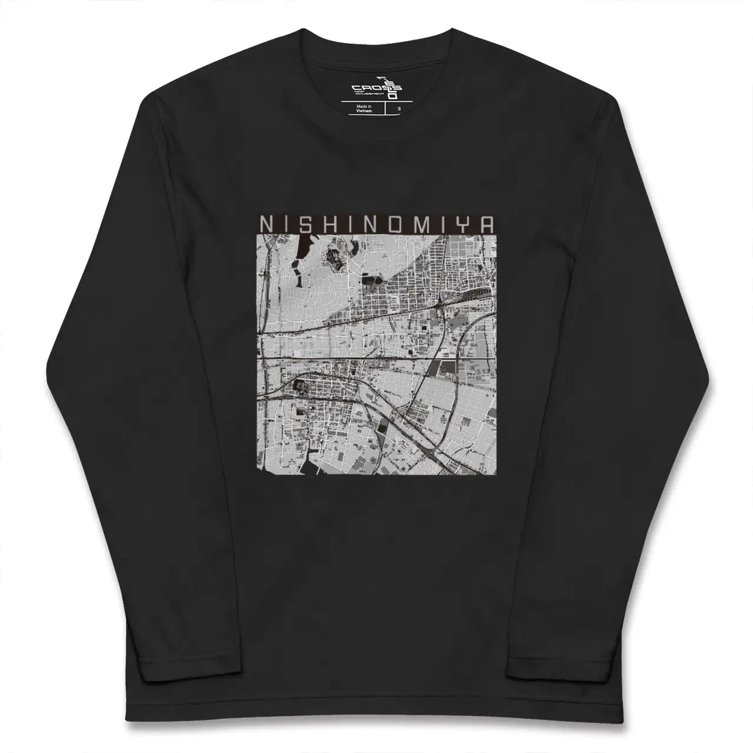 【西宮(兵庫県)】地図柄ロングスリーブTシャツ